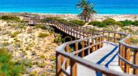 Wooden walkway leading to the beach in Gran Alacant.