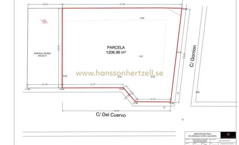 Tomt - Försäljning - Orihuela Costa - La Florida 